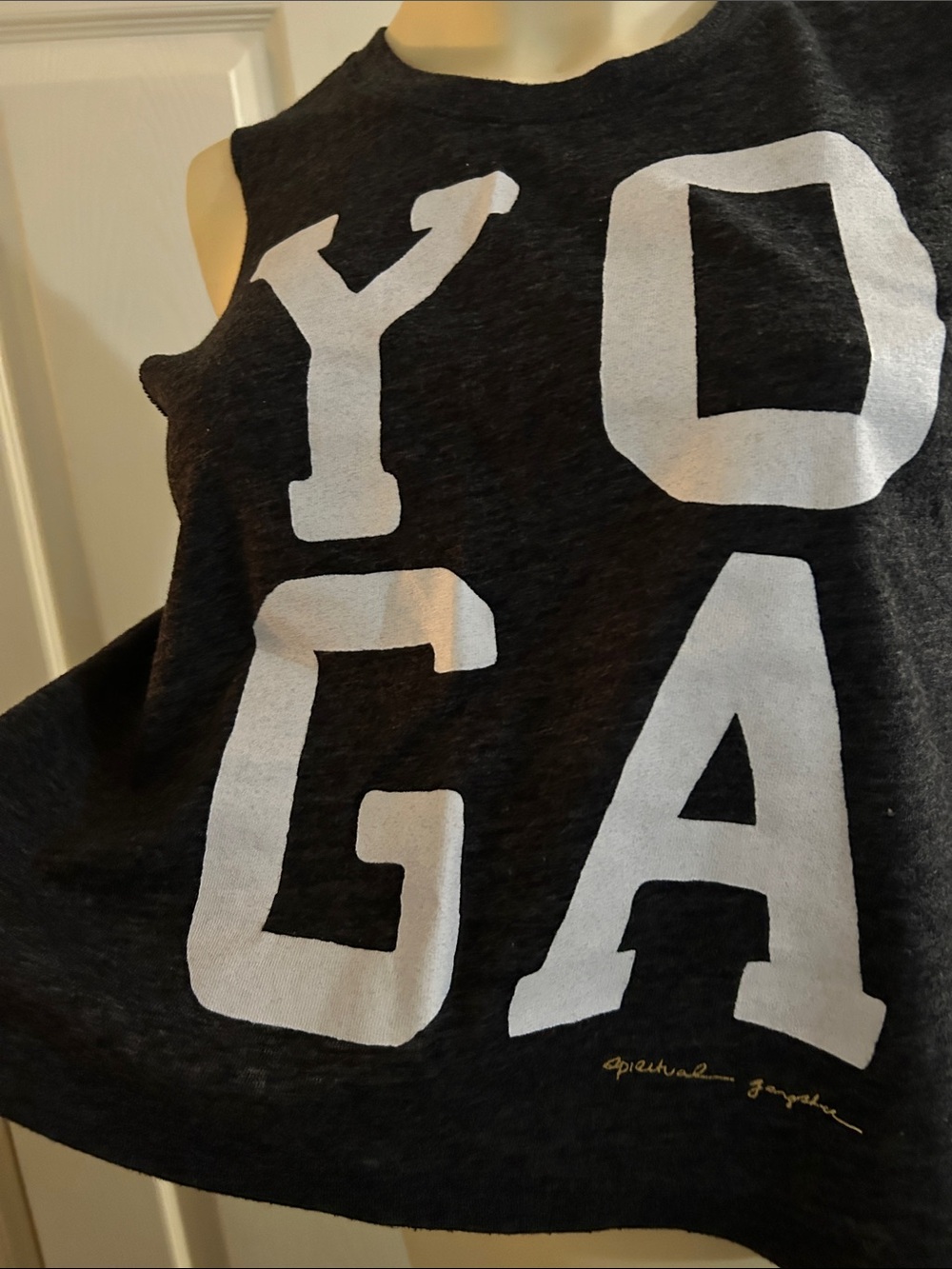 Spiritual Gangster Charcoal Gray Tank Top with White Lettering